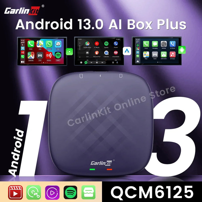 Carlinkit Android 13 Ai Box 8 Core Tv Box CarPlay Wireless Android Auto GNSS for Youtube Netfilx IPTV Spotify OEM Wired CarPlay