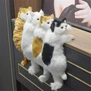 Simulation Katze Hängende Verzierung Stofftiere Katzen Pelzige Figur Realistische Plüsch Kätzchen Figuren Fensterbank TV-Schrank Desktop Dekor