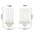 G10q AC220V-240V Four Needles Fluorescent Light Tubes 15W 27W Square Pins Eye-Protection Lamp-Tube 6500K Energy Saving Lamp