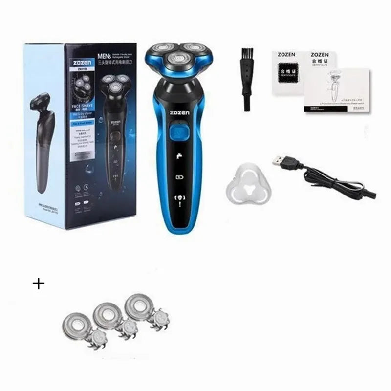 Electric Razor Electric Shaver Hair Cutting Shaving Machine for Men Clipper Beard Trimmer  Rotary Shaver 100% Water Proof