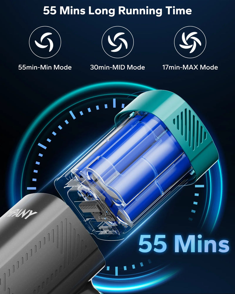 HOMPANY  Vacuum Cleaner for Home with Self-standing,450W/40Kpa 60 Mins Long Runtime, Anti-tangled Stick Vacuum with LED Display