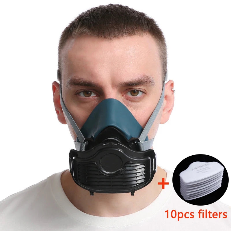 Silicone Dustproof Mask Suitable For Spray Paint House Decoration Grinding Dust Respirator Self-Priming Dust Mask With Filter