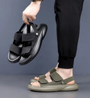 Sandals for Men 2026 New Summer Breathable Soft Bottom Casual Anti Slip Wear Beach Shoes Dual Purpose Driving Slippers Sandals