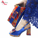 2024 INS Hot Sale New Arrivals Red Color Italian Design Shoes Matching Bag Set Super High Heels Pumps for Garden Party