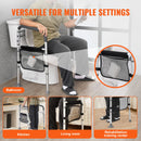 VEVOR Toilet Safety Rail, 300LBS Foldable Toilet Seat with Non-Slip Handles, Reinforced Aluminum Alloy Tube, Fit for the Injured