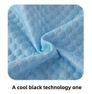 1-4PCS 48x74cm Ice Bean Pillowcase Summer Cooling Solid Color Cool Touch Fabric Washable for Air Conditioning Room