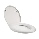 O-Shape Toilet Seat, Soft Close Toilet Seat with Quick Release, Sturdy Duroplastic Anti-Bacterial Toilet Lid W/ Stainless Hinges