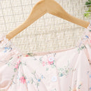 New Children Dress Teen Girl Clothes 8 9 10 11 12 Years Old Summer Flower Pink Short Sleeve Birthday Party Kids Princess Dresses