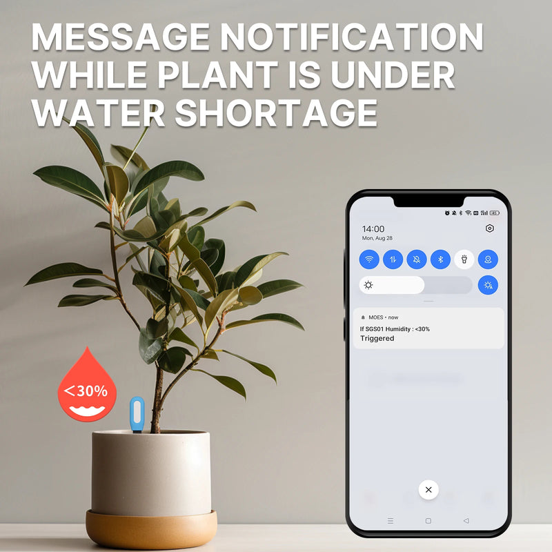MOES Smart Bluetooth Soil Tester Temperature Meter Moisture Humidity Sensor Plant Monitor Detector Garden Automation Irrigation