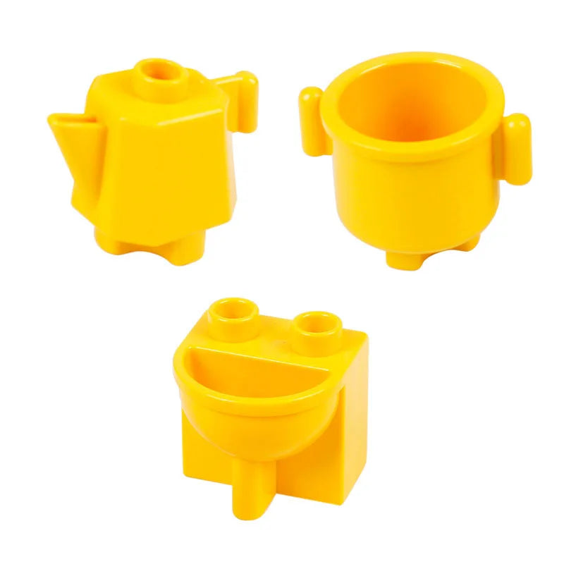 Children's Assembled Model Compatible Big Building Blocks Parts Figure Playground Animal Cooking Educational Toy For Kid Gift