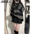 Gestreifter Kontrastpullover Damen Langarm Strickpullover Koreanische Mode Streetwear Pullover Herbst Neuer Freizeitpullover