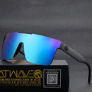 Heat wave best-selling square one-piece goggles for men women high-quality genuine film outdoor sports sunglasses HW
