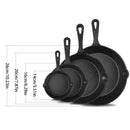 4pcs/1pc Cast Iron Frying Pan/Iron Pot Non-Stick Omelette Pan Home Steak Skillet Gas Stove Induction Saucepan with Double Drip-Spouts