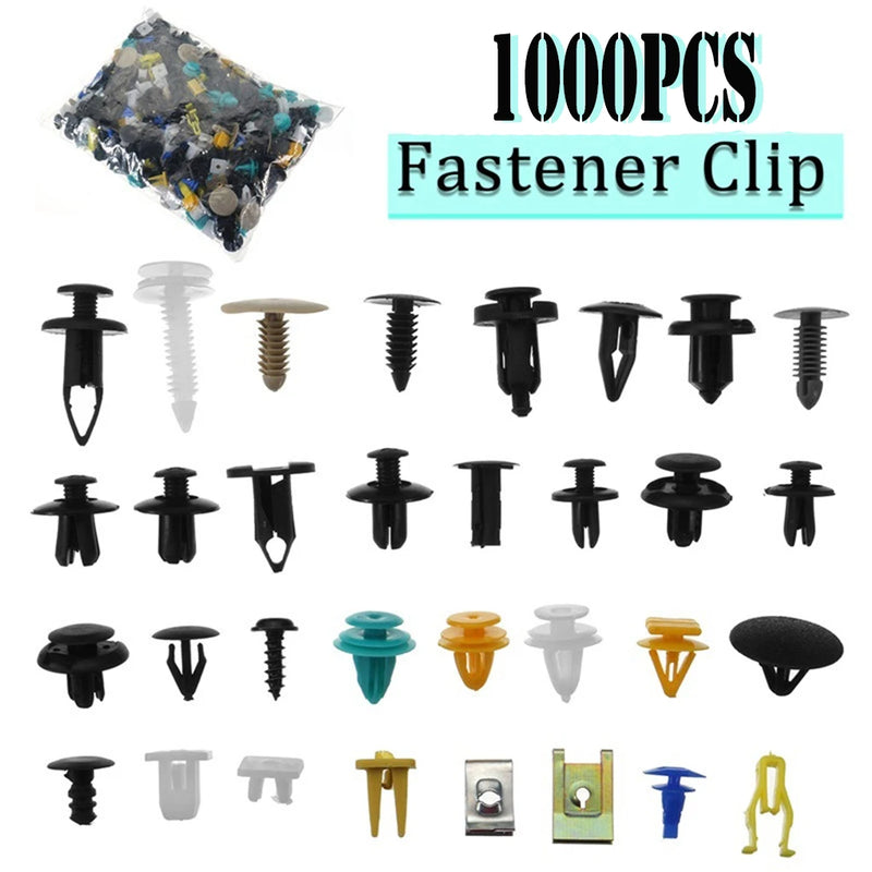 200/500/1000Pcs 30 Kinds Universal Mixed Auto Fastener Car Bumper Clips Retainer Car Fastener Rivet Door Panel Liner for All Car