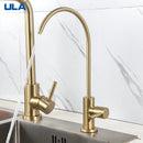 ULA 1/4"Kitchen Faucets Direct Drinking Tap Stainless Steel Water Purifier Faucet Single Cold Water Sink Faucet Filter Faucet