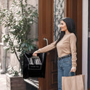 Black Thank You Packing Bag Plastic Gift Bags With Handle For Small Business Wedding Birthday Present Party Home Storage 10PCS