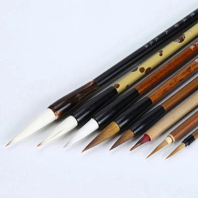 6/9/12/16Pcs Chinese Calligraphy Brushes Set With storage box Sumi Painting Writing Kanji Art Watercolor Brush