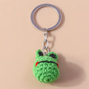 Lovely Handmade Knitted Flower KeychainCrocheted Key Rings for Women Girls Handbag Pendants Charms DIY Jewelry Gifts