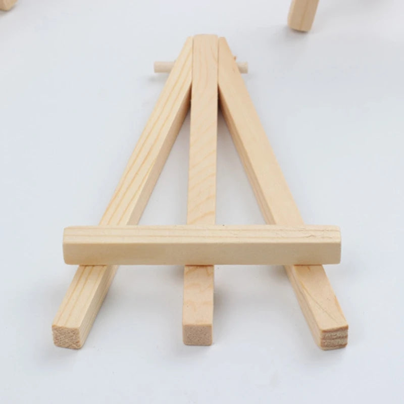 10PCS Small Desk Easels Canvas Painting Holder Wooden Tripod Easels Tabletop Display Stand for Photo Chalkboard Signs