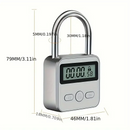 HEE RAK Timer-Vorhängeschloss LCD HD Hintergrundbeleuchtung Zinklegierung 99 Stunden maximale Zeit Super langer Standby Anti-Sucht elektronisches Schloss