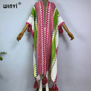 WINYI woman Winter Knitted cardigan coat Loose Christmas Fashion hipster party dress Thick Warm free size Female cloke overcoat