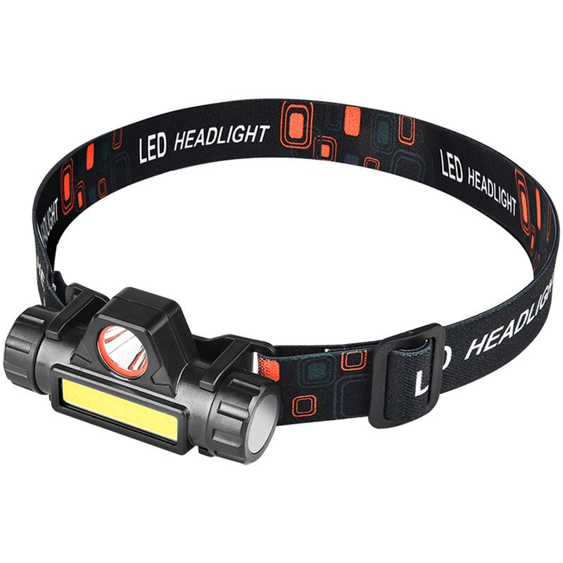 Induction Headlamp COB LED Head Lamp with Built-in Battery Flashlight USB Rechargeable Head Lamp 5 Lighting Modes Head Light