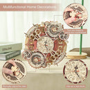Robotime Wanduhr 3D-Holzpuzzle Holz-Set Mechanische Bausätze Holz-Puzzlespiel Kindergeschenk Bestes Weihnachtsgeschenk