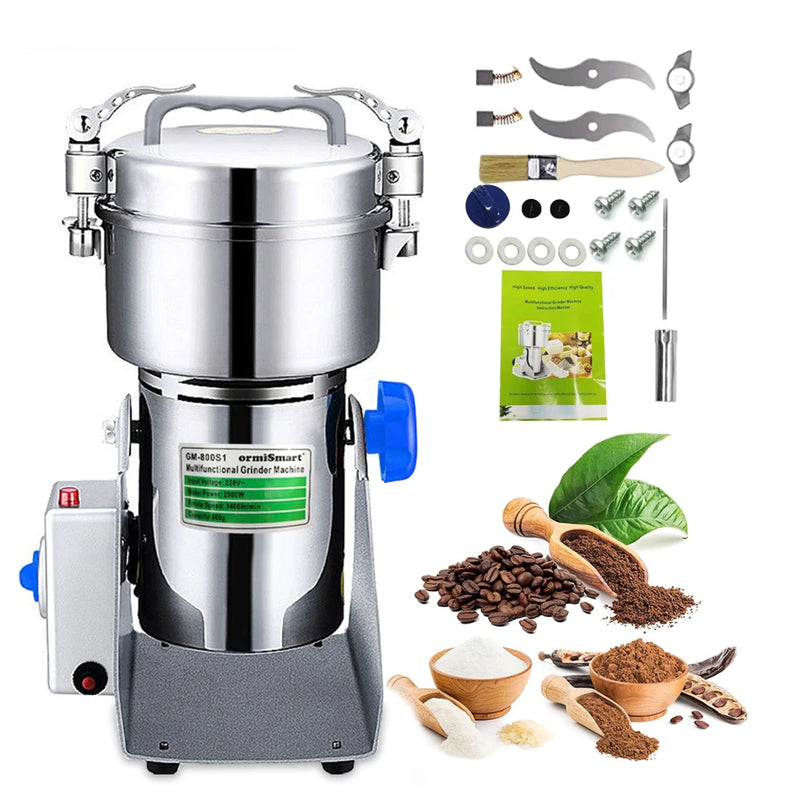 800G Coffee Grinder Machine Grain Herb Spices Mill Swing Type Grains Grinder Dry Food Grinder Medicine Wheat Mixer Spice Grinder