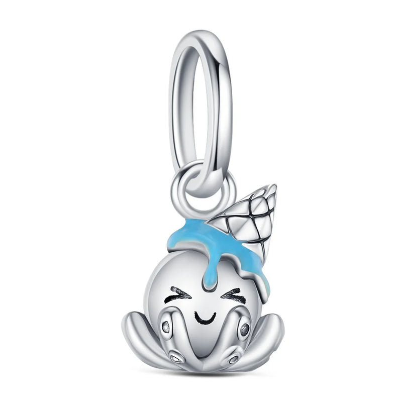 Hot Original Pendant S925 Sterling Silver Rabbit Charm Fit 3mm Bracelet Diy For Women Classic Easter egg beads Daily Gift Fine