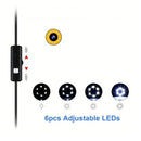 USB Endoscope Inspection Camera with Light,Endoscope with Semi-Rigid Snake Camera,Waterproof USB Inspection Camera for Type-c