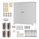 BRIEFNESS Washbasin storage cabinet White sink cabinet 2 door bathroom cabinet Adjustable shelves Base cabinet washbasin