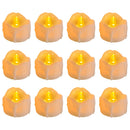 Flameless Flickering LED Tea Lights with Timer 6 Hours On & 18 Hours Off in 24Hours Cycle Automatically LED Votive Candles Light