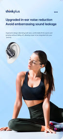 Lenovo XT80 Wireless Headphones Bluetooth 5.4 Earphones True with Mic Button Control Noise Reduction Earhooks Waterproof Headset