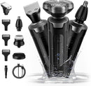 SEJOY 3 In 1 Multifunction Mens Electric Shaver Powerful Beard Nose Hair Trimmer Shaving Machine Electric Razor Waterproof