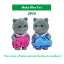 Easter Bunny 1:12 2pcs Furniture Simulation Forest Animal Baby Toy Rabbit Family Dollhouse Character Collection Toys 4.5cm Set