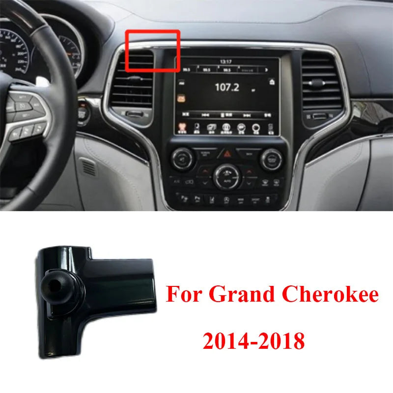 Fit for Jeep Compass Grand Cherokee Wrangler Commander Renegade 2023 2022 2020 2018 Car Mobile Phone Holder Bracket Base