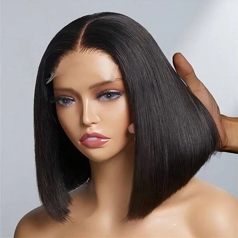 Brazilian Straight Bob Wig Human Hair 4x4 Lace Front Human Hair Wigs 150% Density Short Bob Wigs for Black Women