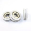10 Pcs U Nylon Plastic Embedded 608 Groove Ball Bearings 8*30*12mm Guide Pulley