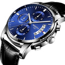 NIBOSI Uhr Herren Top Marke Luxus Blau Männer Datum Quarz Herrenuhren Wasserdichte Sportuhr Armbanduhr Relogio Masculino