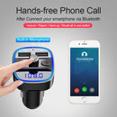 T25 FM Transmitter Car Bluetooth-compatible 5.0 Audio Receiver MP3 Player Dual USB Fast Charging Handsfree Wireless Car Charger