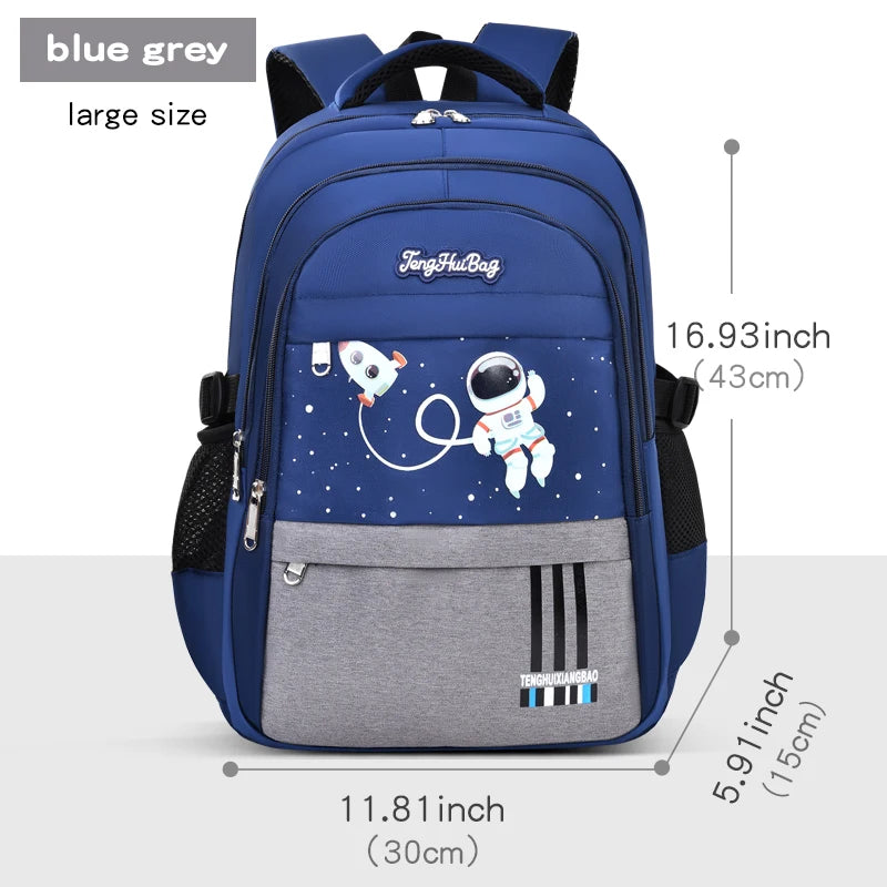 Elementary School Students Schoolbag Boys 1,2,3,4,5,6 Grades 6-12 Years Old Astronaut Shoulder Baglaptop Backpack Waterproof WEA