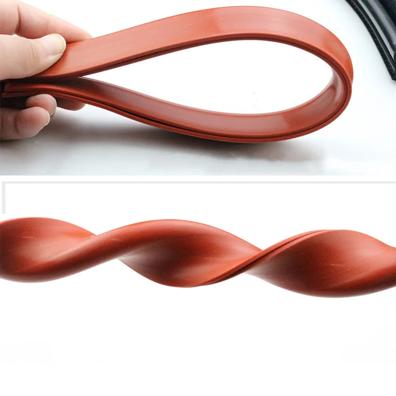 1Meter Silicone Sealing Strip U Type With Top Bubble Oven High Temperature Rubber Anti-collision Strips Metal Edge Banding Parts