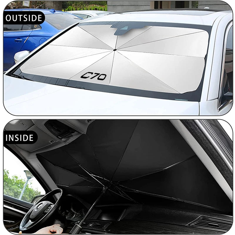 Car Front Shading Car Windshield Sunshade Umbrella For Volvo XC90 XC60 C30 T6 S60 C70 XC40 V40 XC70 V60 V50 S80 S40 AWD V90 S90
