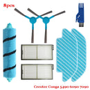 For Cecotec Conga 5490 6090 7090 Robot Vacuum Cleaner Replacement Spare Parts Main Side Brush Hepa Filter Mop Cloth Accessories