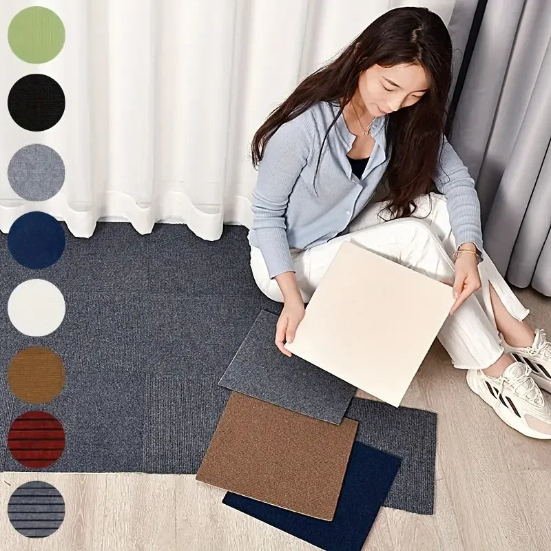 5/10 free cutting DIY PVC self-adhesive carpets, reusable, suitable for home, bathroom, door mat, pet mat, room home decoration