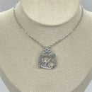 Creative Cute Dog Paw Heart Shaped Yorkshire Pendant Necklace for Women Fashion Animal Pet Jewelry Accessories Dog Lovers Gift