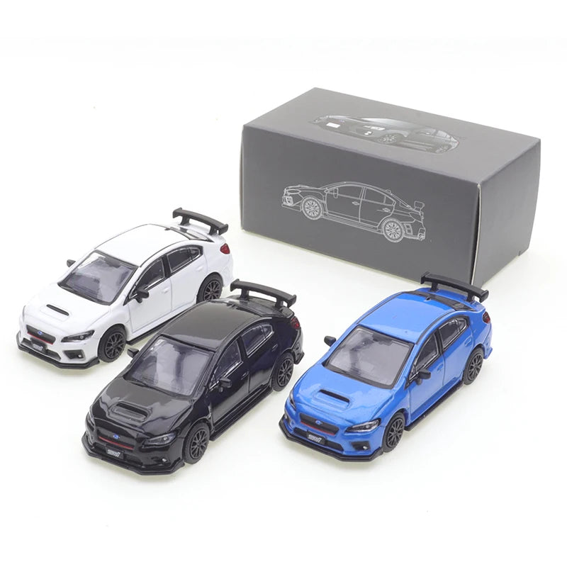 JKM1:64 Subaru WRX STI Blue 1/64 Alloy Die-casting Metal alloy Diecast car model boys toy gift Christmas