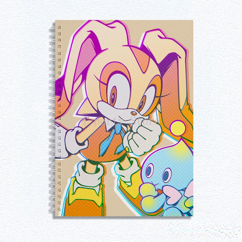 New Cartoon Notebook Sonic The Hedgehog High-value Creative Peripheral B5/A4/8K Thickened Drawing Sketchbook Student Stationery