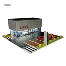 G FANS Diorama 1/64 Car Garage Model LED Lighting City Street View Building Backdrop Display Scene Model Car Parking Lot Scenery