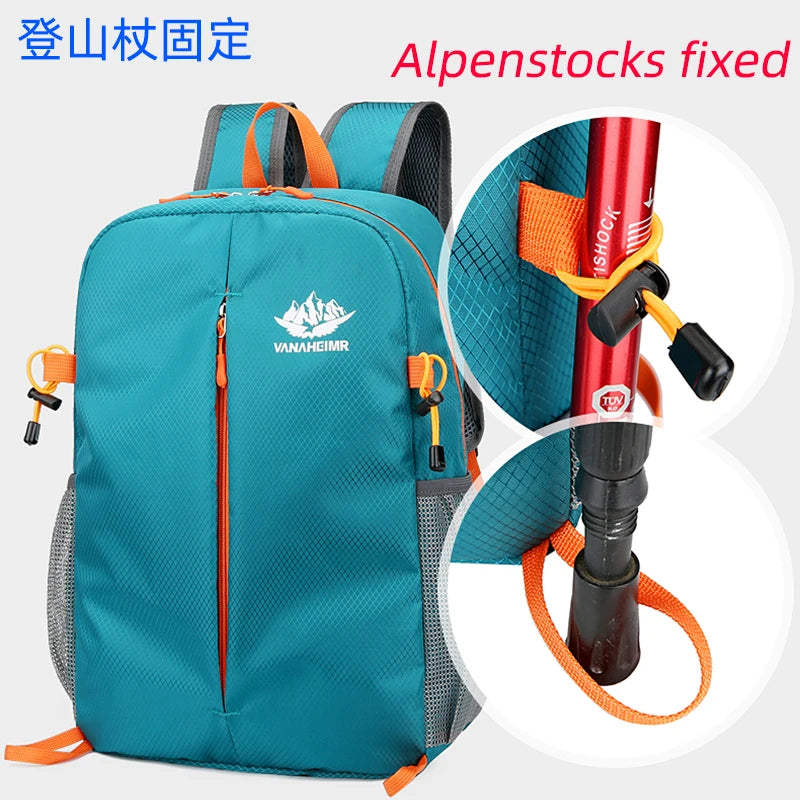 15L Portable Day Pack Foldable Backpack Folding Mountaineering Bag Ultralight Outdoor Cycling Rucksack Travel Knapsack Hiking